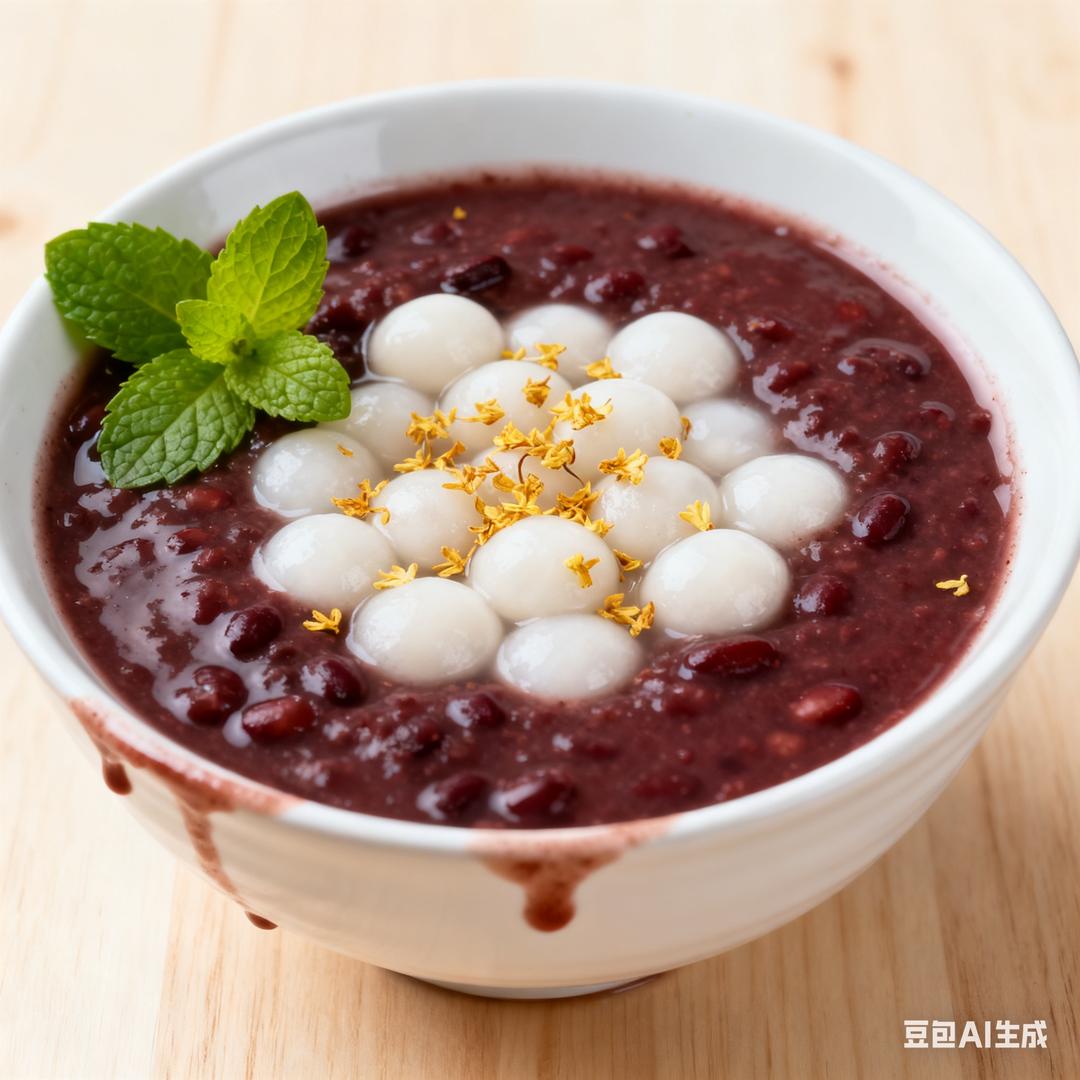 桂花红豆沙小圆子🫘