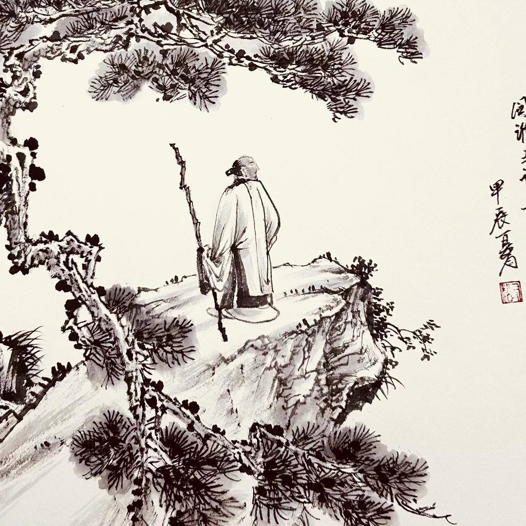 国画山水张友松