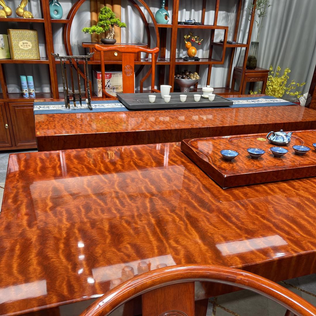 董事长办公大板茶桌茶台家具