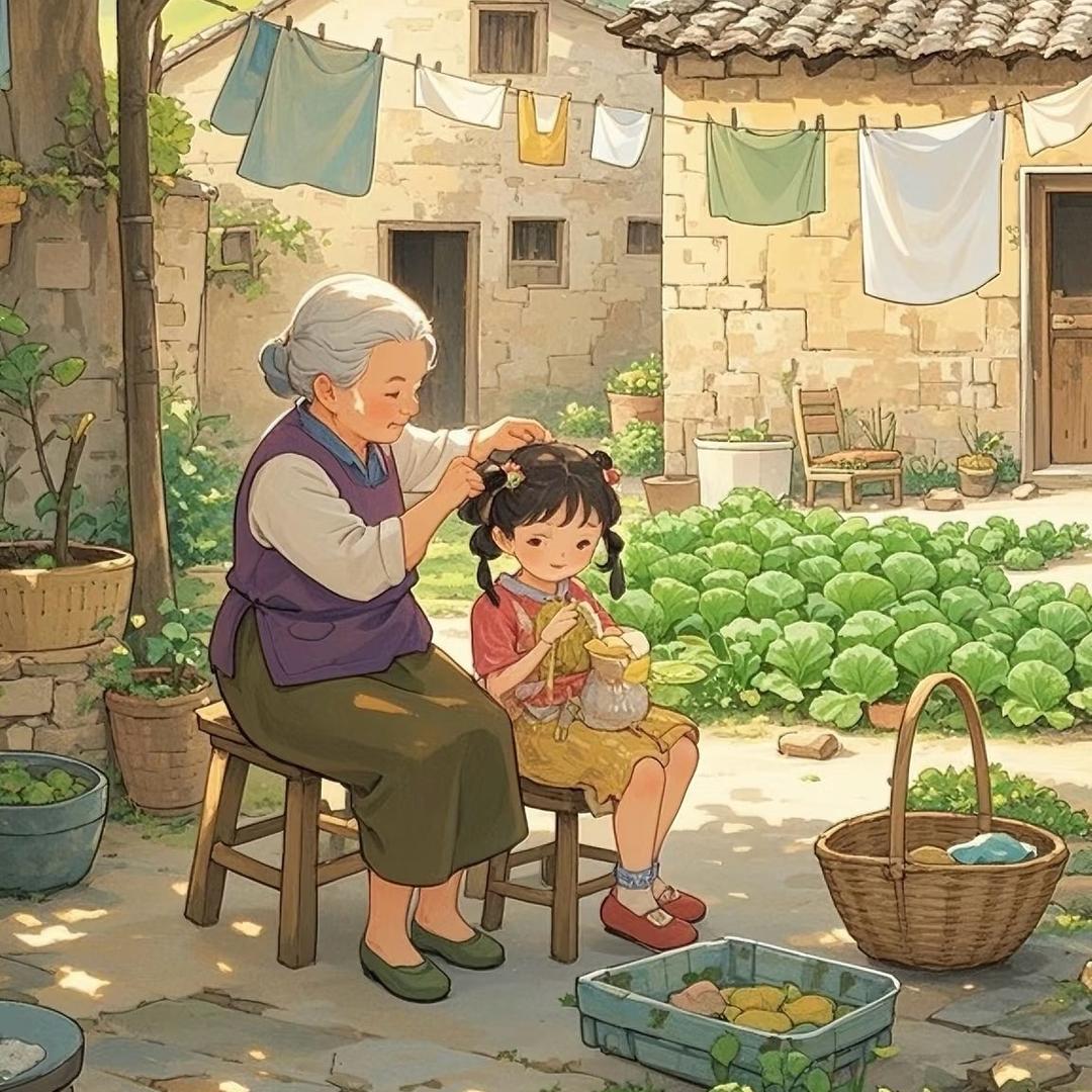 外婆带大的小妮