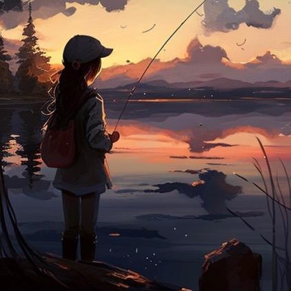 玩路亚的小阿雨