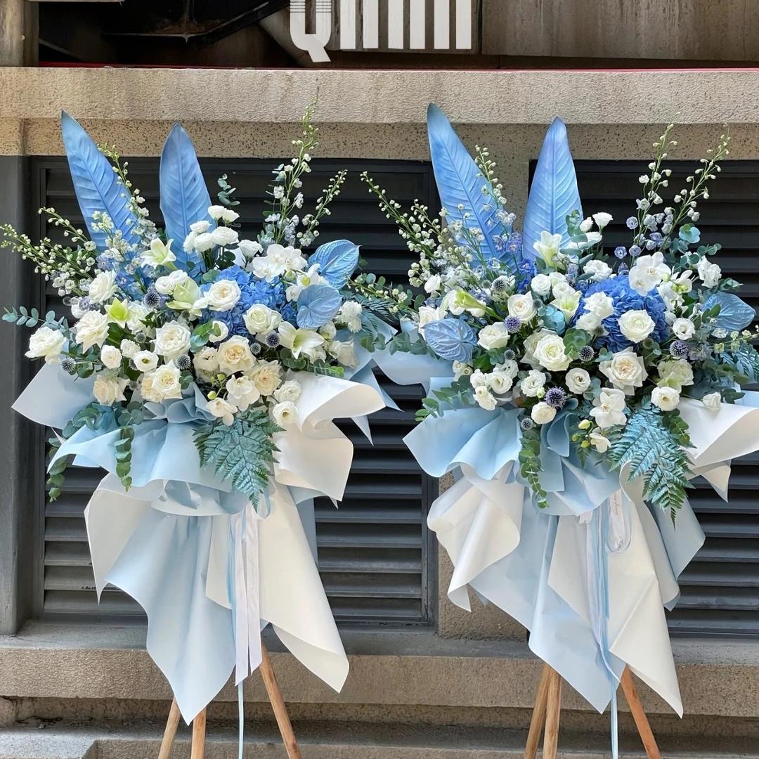 友友鲜花开业花篮气球布置