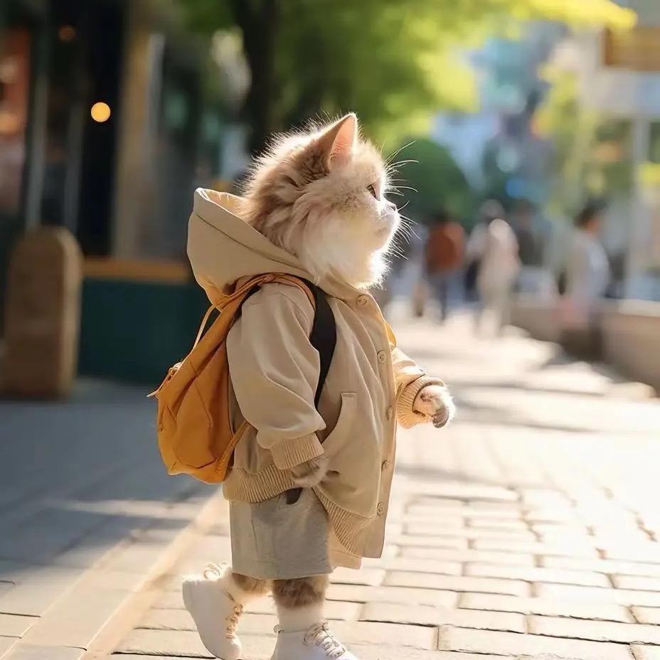🐱         ╲
