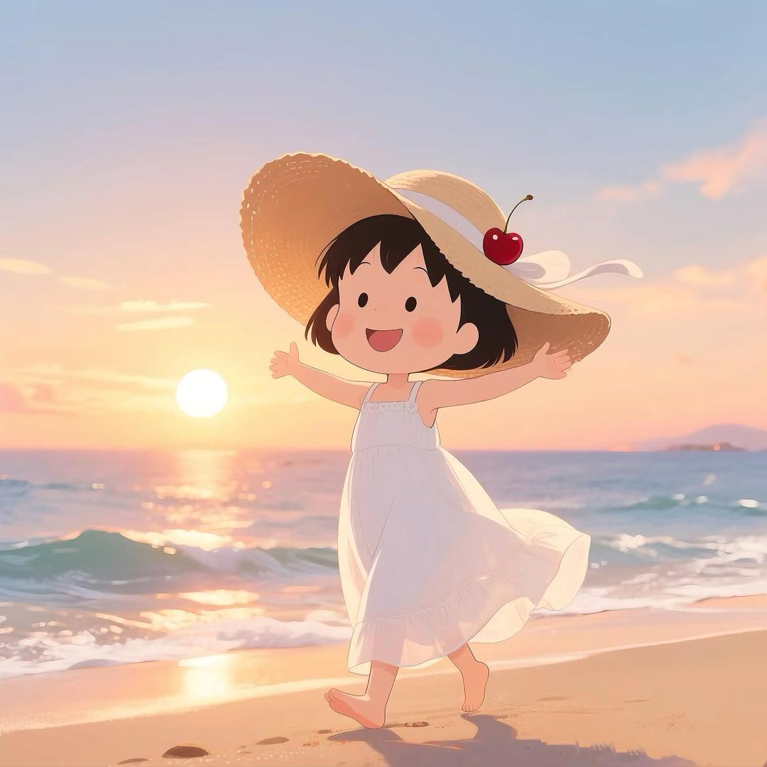 采蘑菇的小姑娘