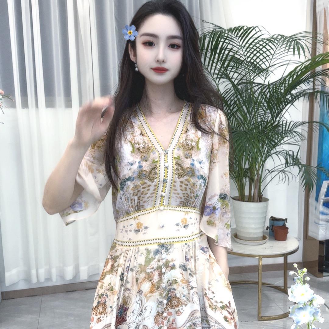 深圳南油飞哥桑蚕丝连衣裙
