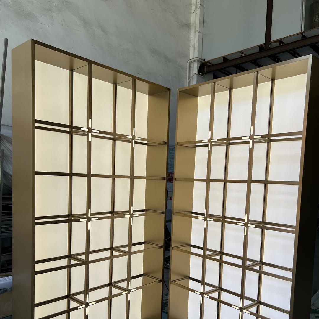 名粤金属 定制不锈钢酒柜屏风