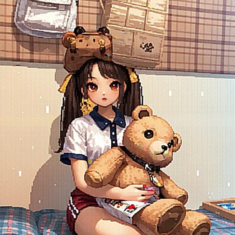 少女和猫玩具店
