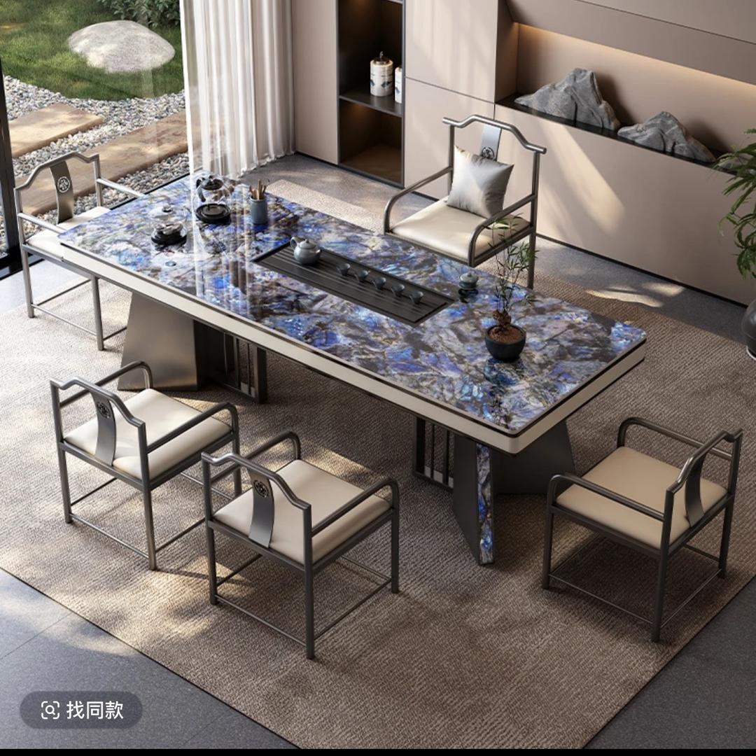 茗岚岩板轻奢茶桌茶台