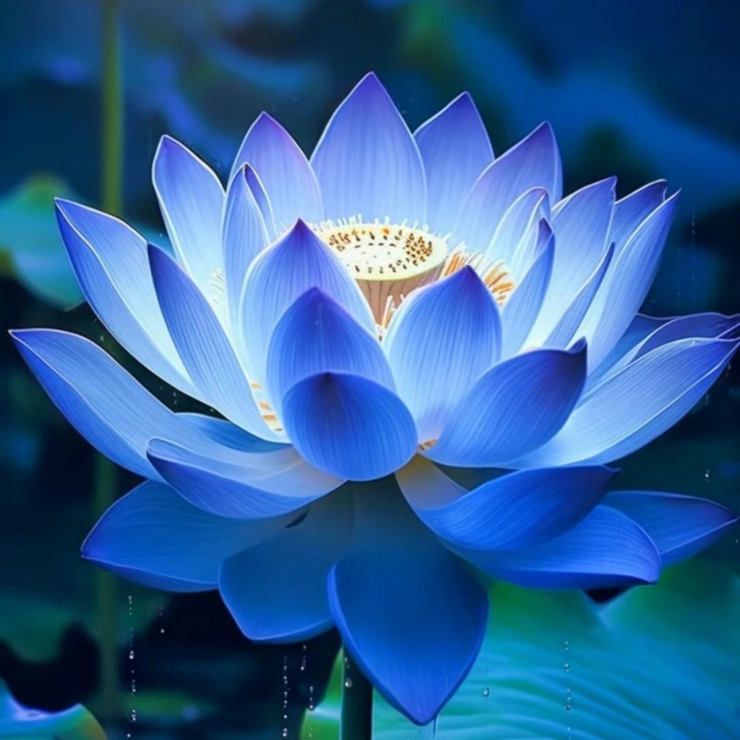 蓝莲双层纱