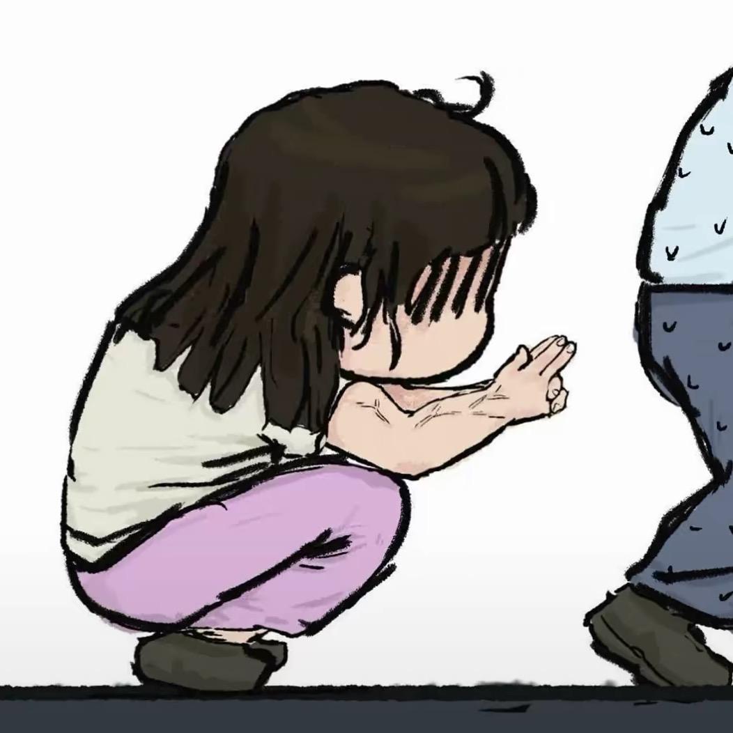 他在对我笑