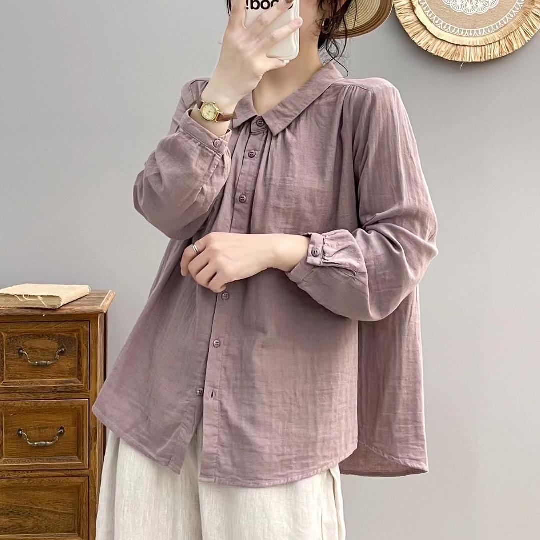 初涧文艺棉麻女装