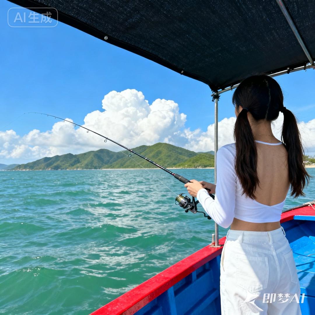 海妹爱钓鱼