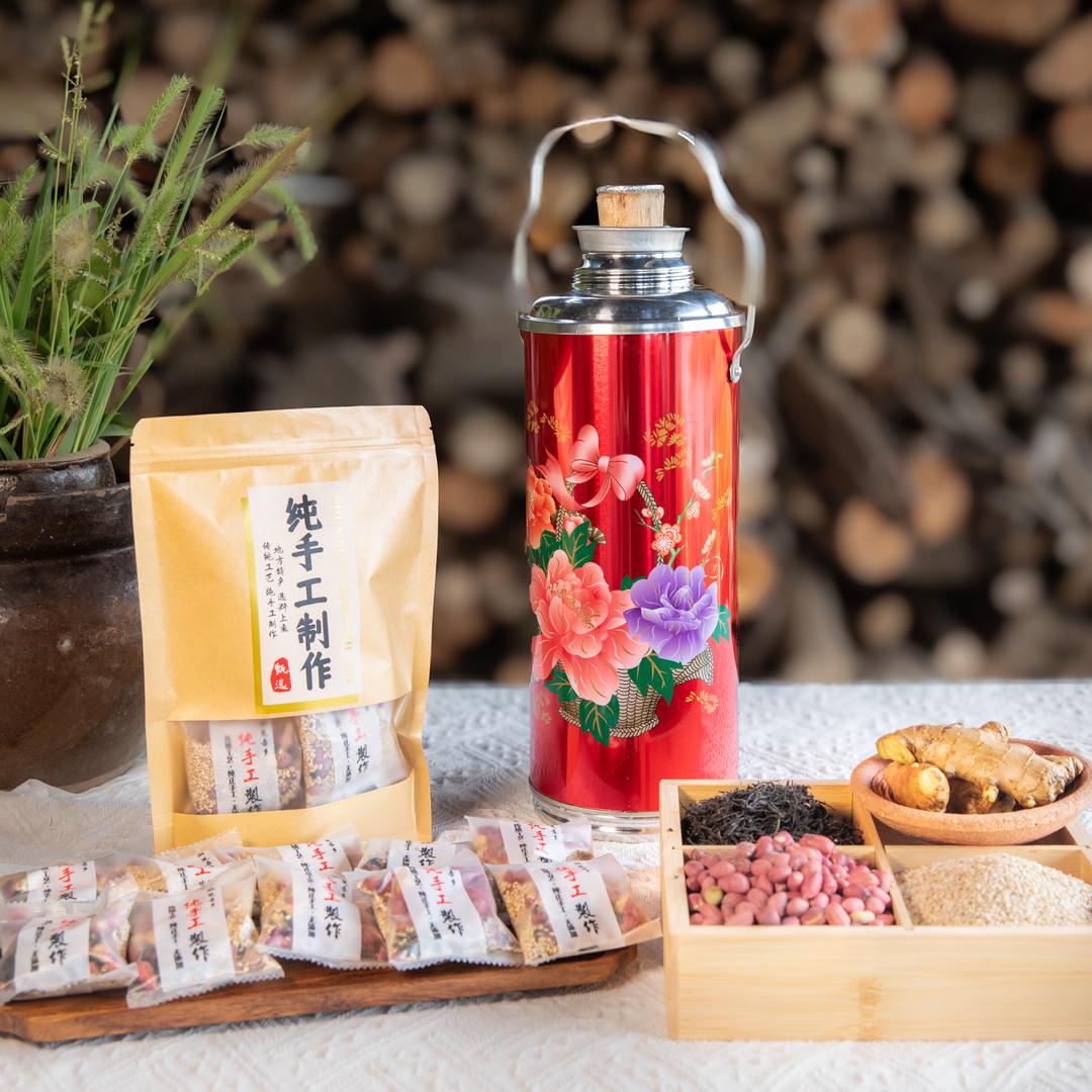 姜盐芝麻豆子茶