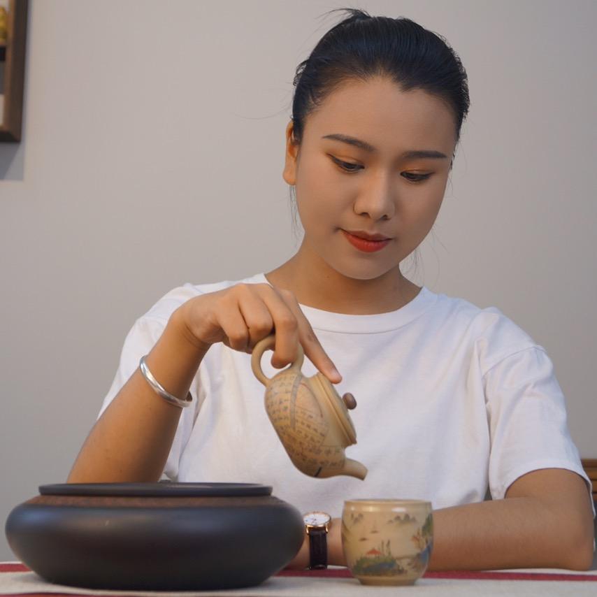 星月玩壶(紫陶,柴烧)