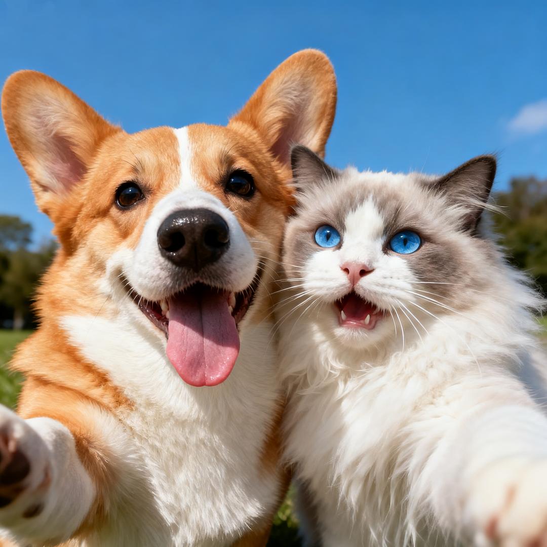 轮胎和招财🐶🐱