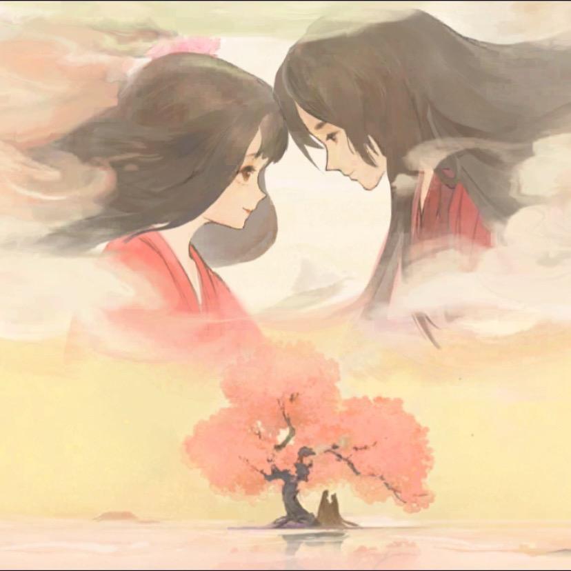 桃花树下饮酒醉