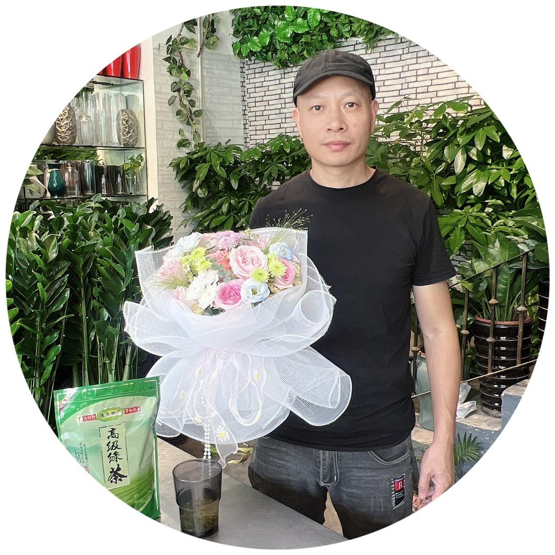 老傅教包花