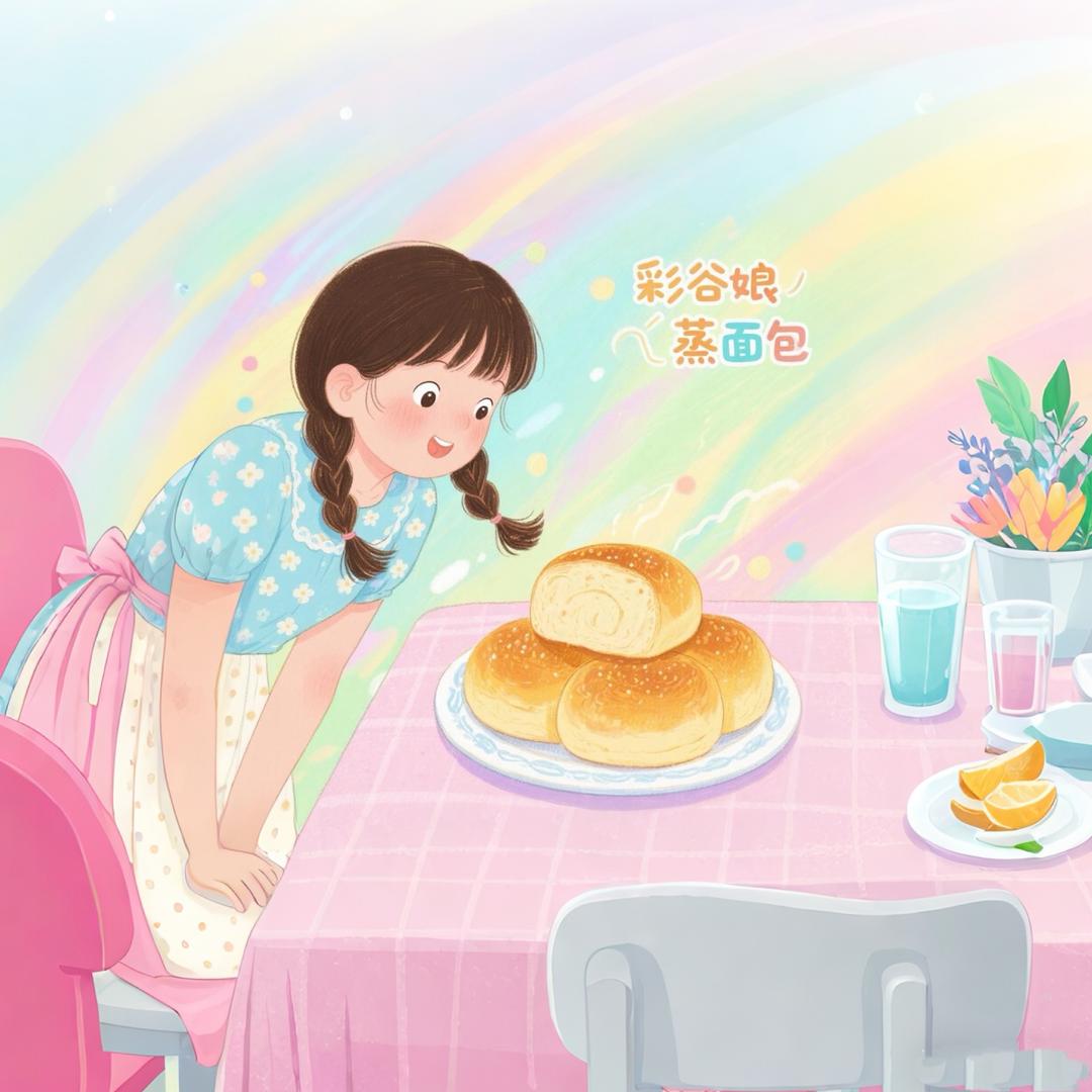 超好吃的彩谷娘蒸面包