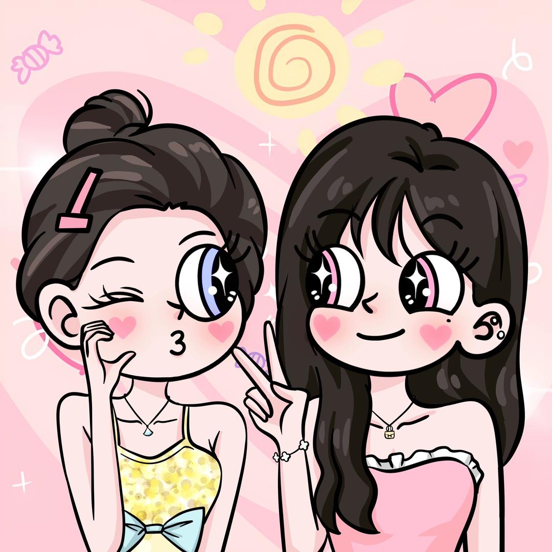 2个小女孩