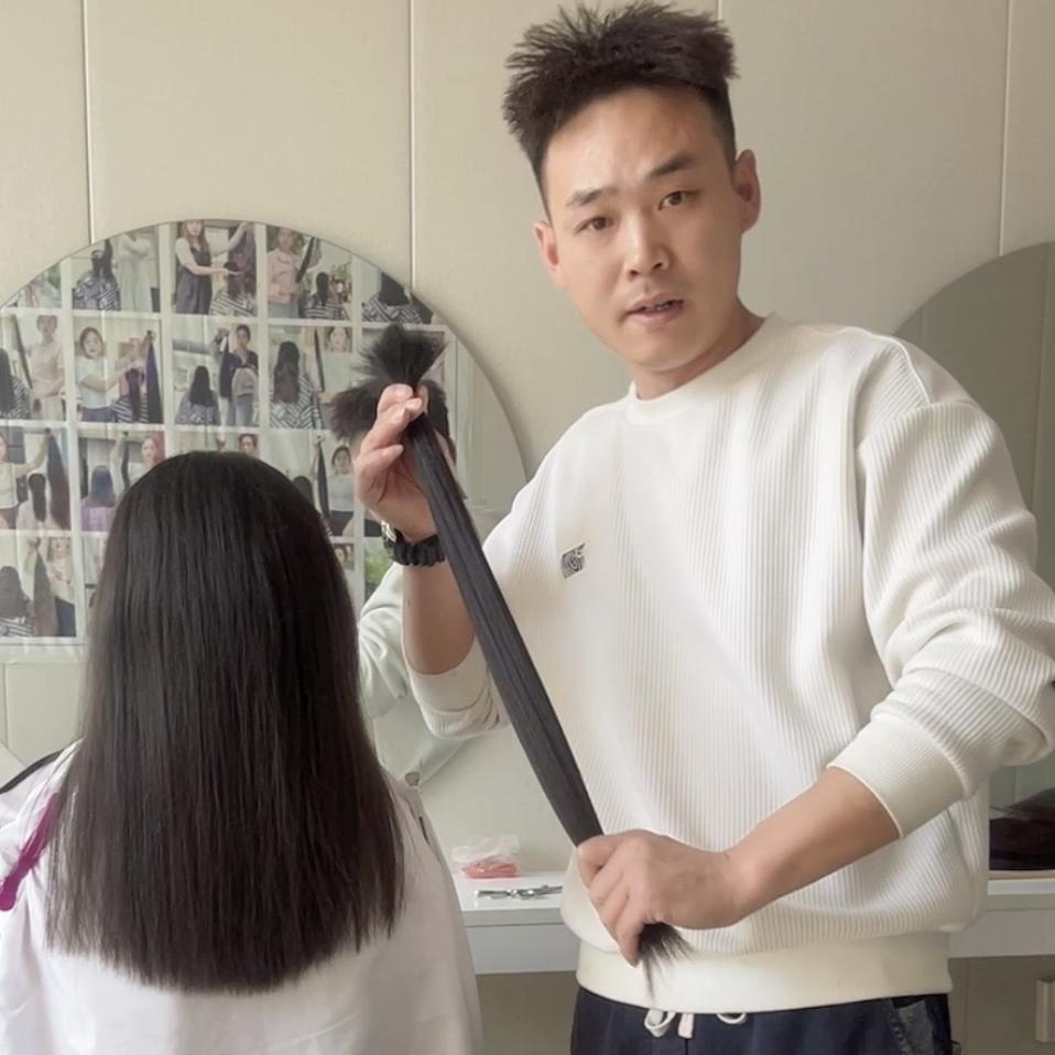 获嘉-姗珊收长头发（羽毛接发）