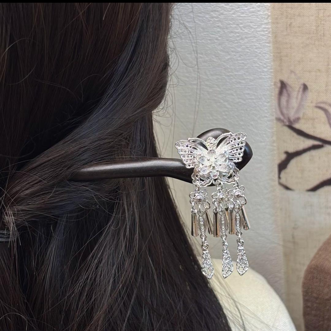 簪簪秀气檀木发簪