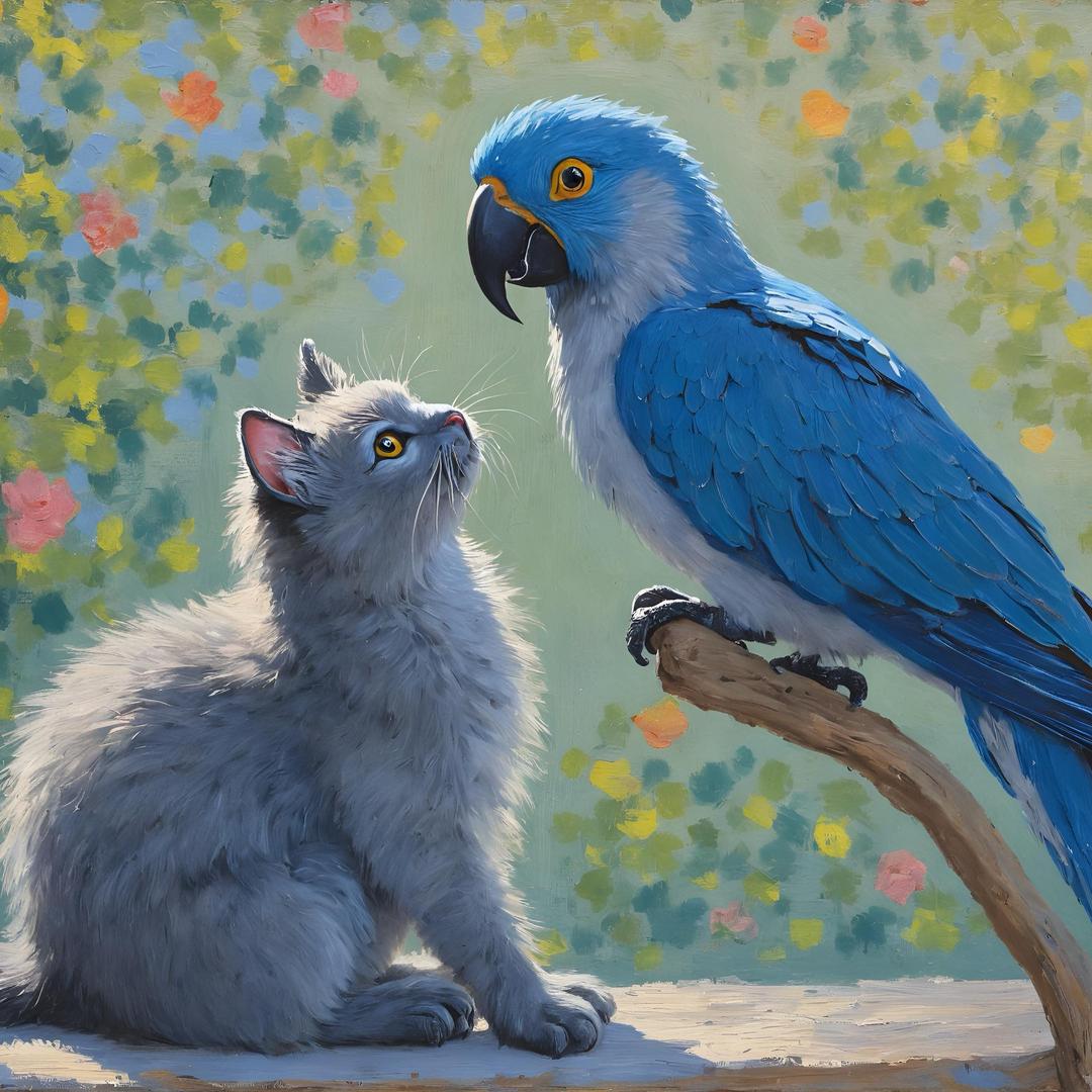 旺胖胖猫与小宝鸡