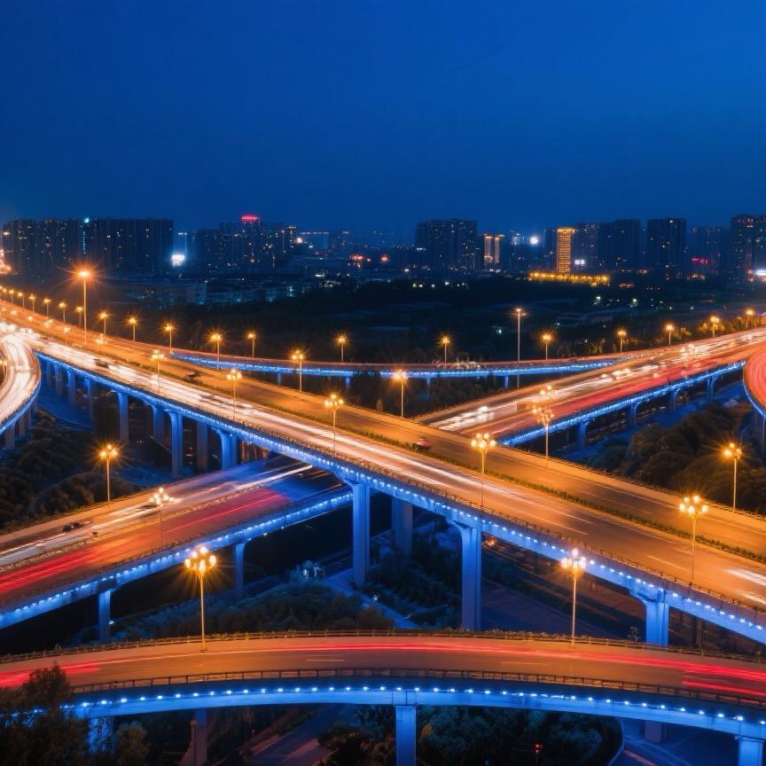 公路上的灯