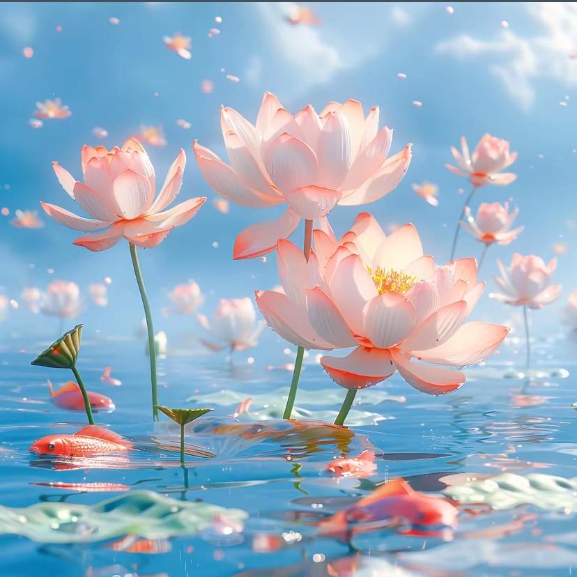 莲花锦鲤