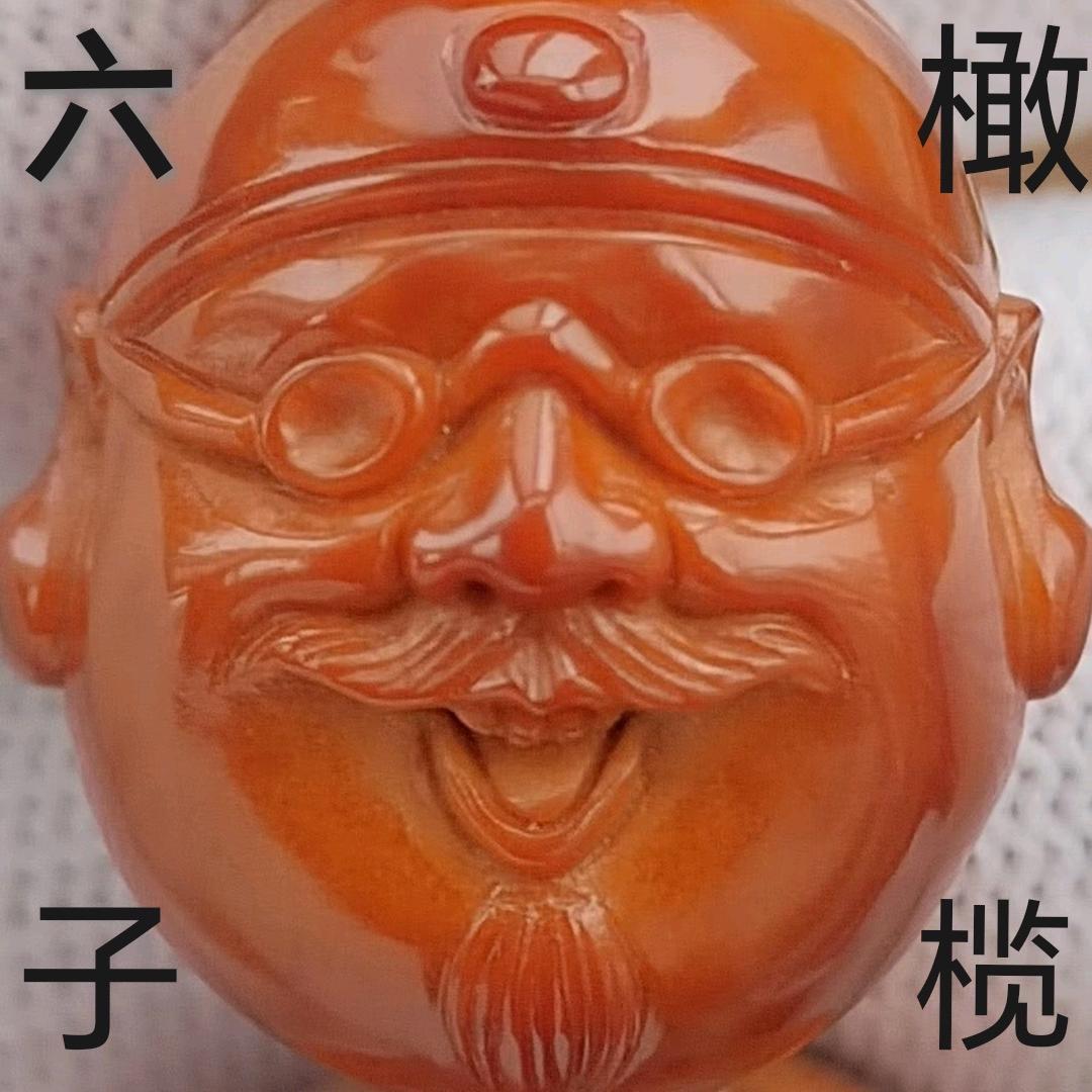 六子橄榄核雕工艺