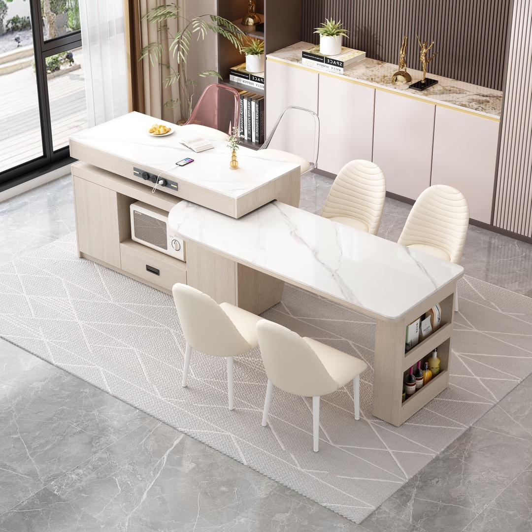 华乐美多功能岛台餐桌