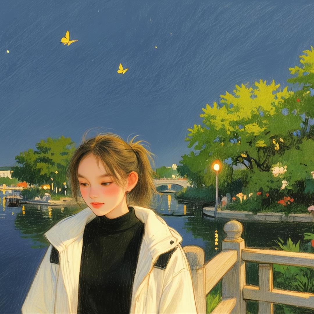 在细雨中