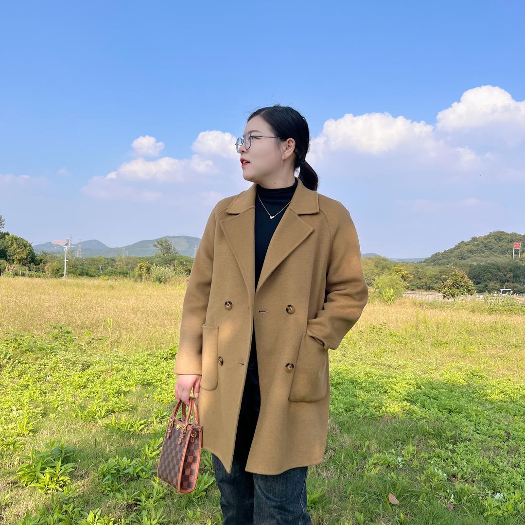 豆豆大码女装羊绒大衣