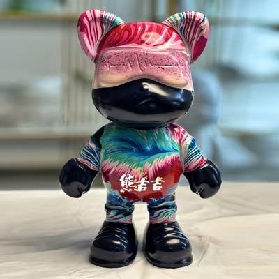 熊吉吉DIY创意流体潮玩摆件