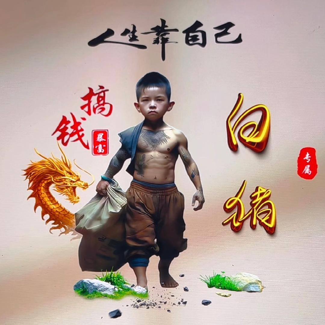 笑着