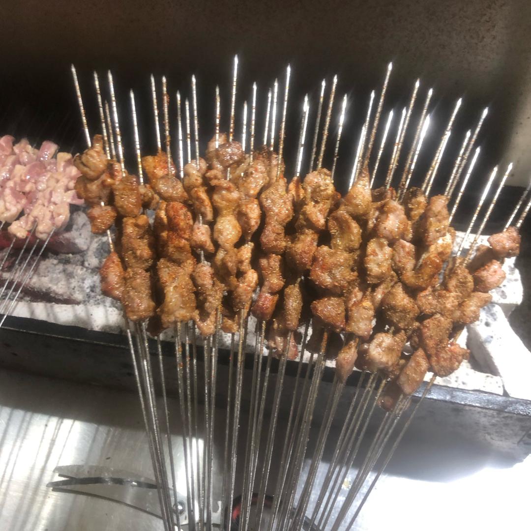 南京2元羊肉牛肉炭火串