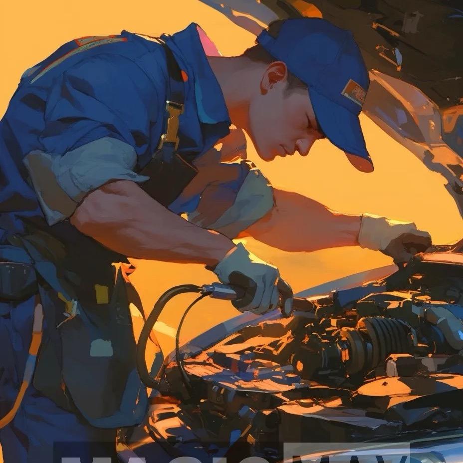 小张学习修摩托车车