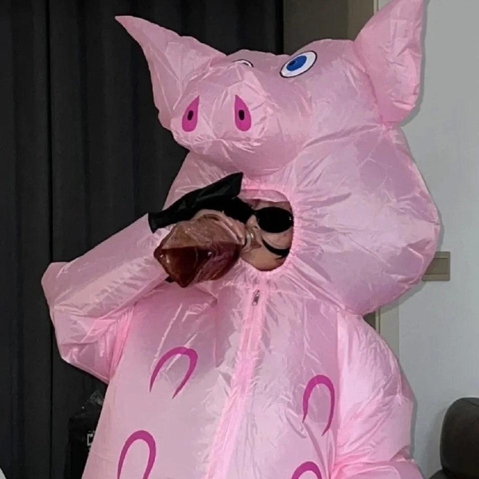 ：）（