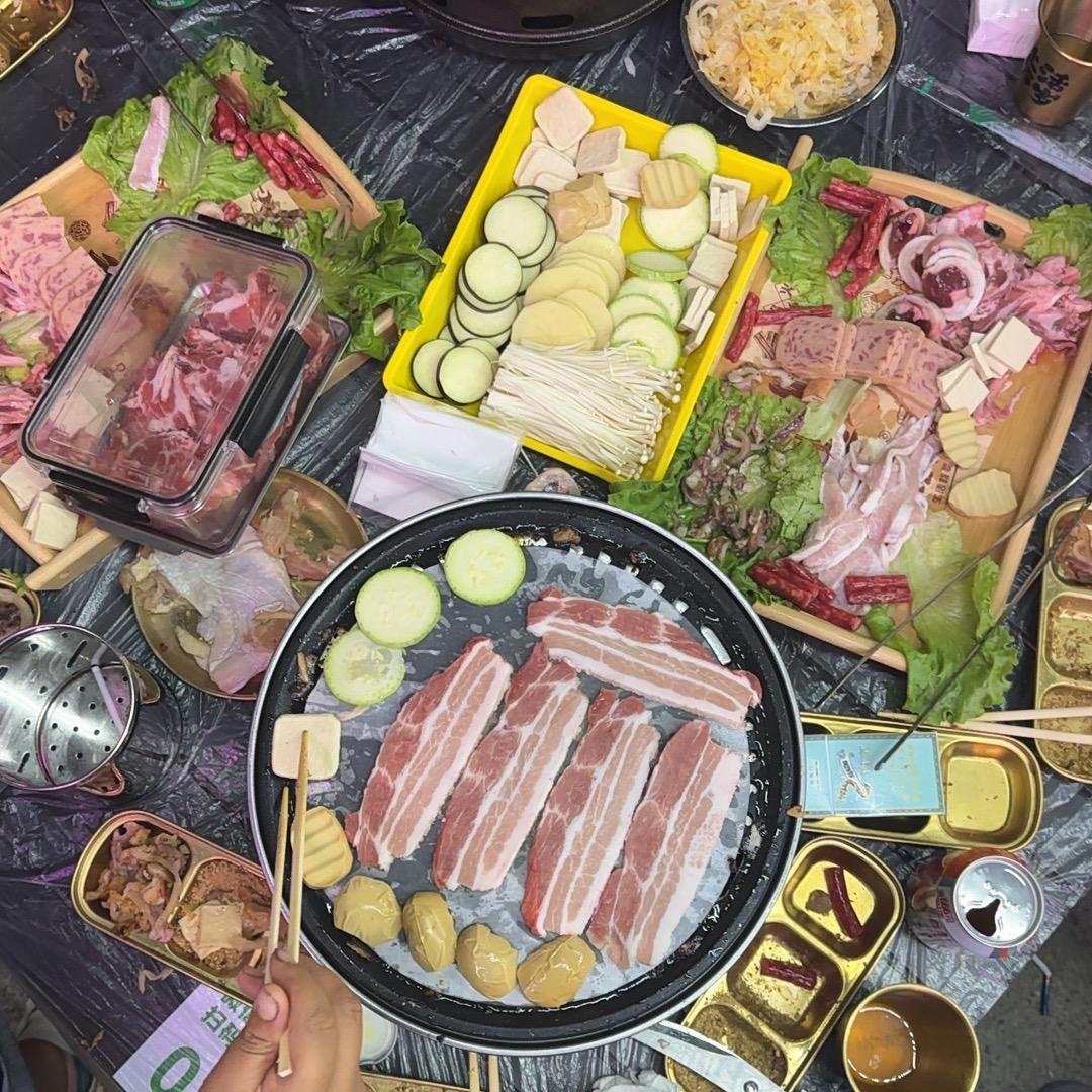 焰遇地摊铜锅涮肉＋烤肉（针漳村）