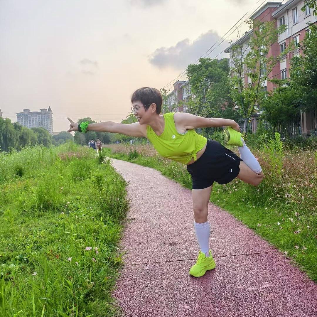 李姐慢跑五公里