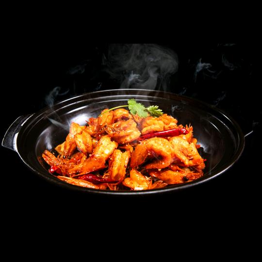 香锅里辣鲜虾煲