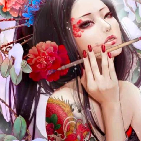 吸着烟徘徊街头