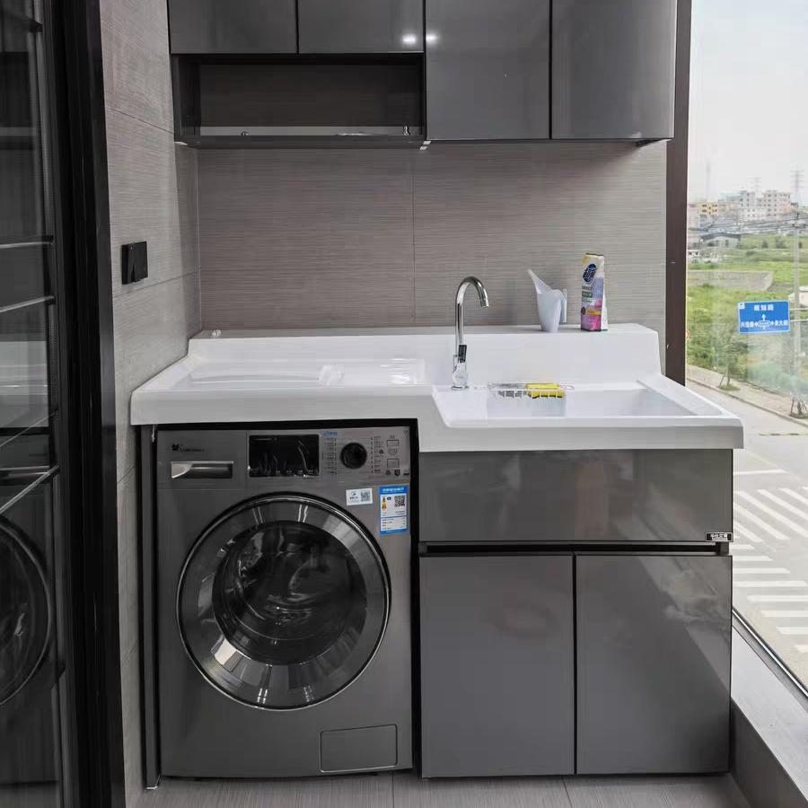 石家庄全铝洗衣机柜阳台柜