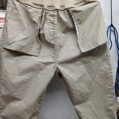 裤子加工收杂线橡筋拉链扣子