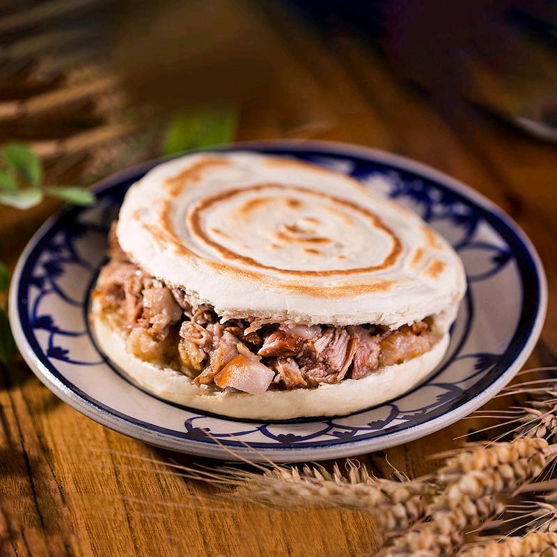 手工肉夹馍  菜夹馍