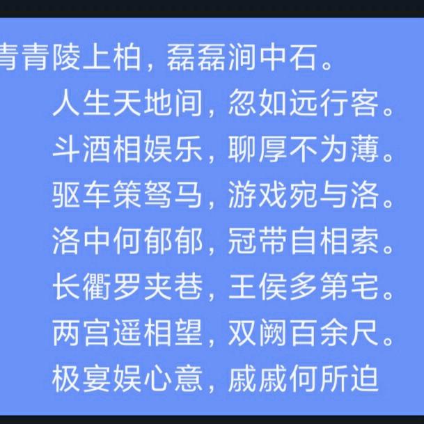 人生天地间，忽如远行客