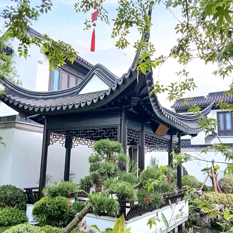 铝代木仿古门窗 铝构建