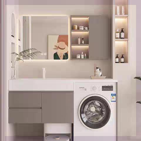 橡胶木材质烤漆非标定制，浴室柜工厂