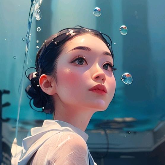 阳光下的泡沫