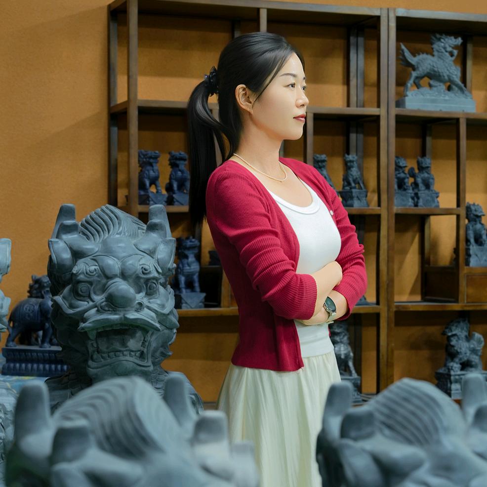 嘉祥富隆庭院石雕大象麒麟貔貅影壁墙台阶石