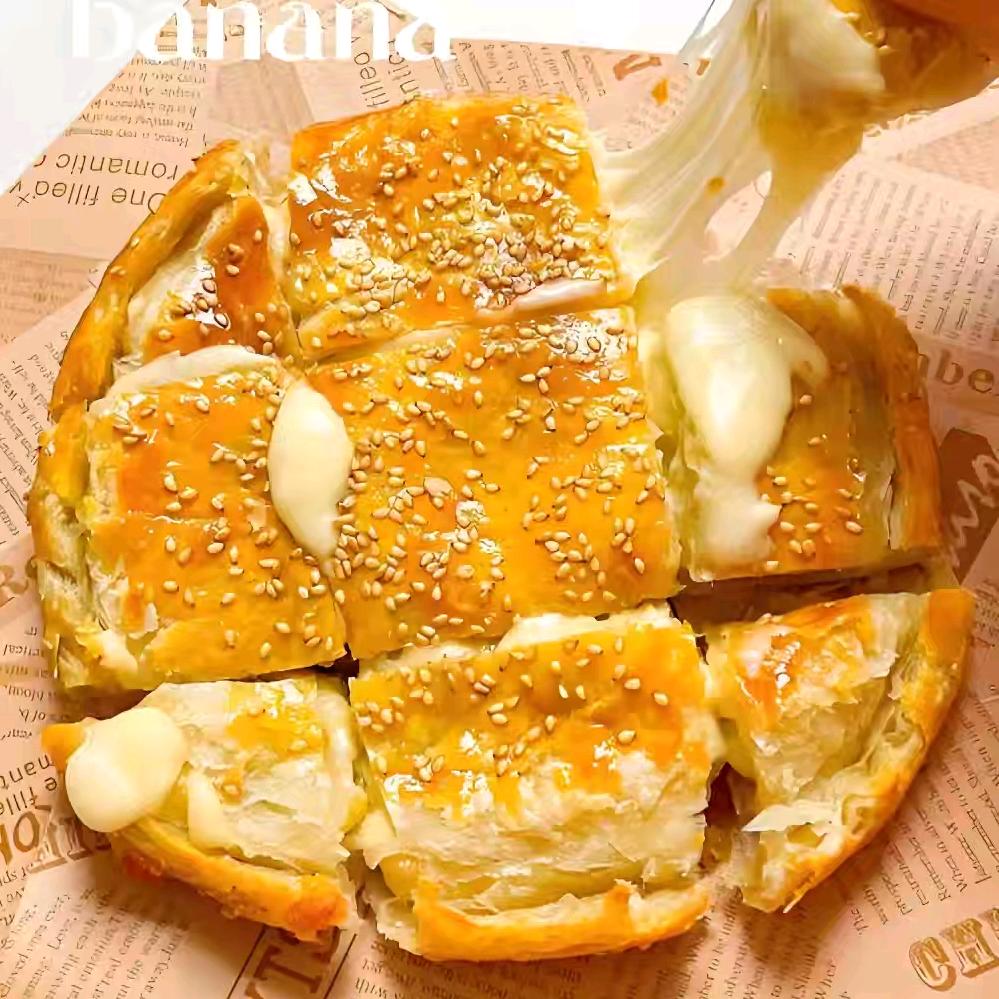 爆浆香蕉芝士饼